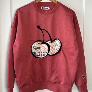 Kirsh Crewneck Oversized Sweater - Big Cherry